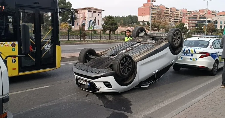Batman’da korkutan kaza kamerada: Otomobil takla attı! 1 yaralı