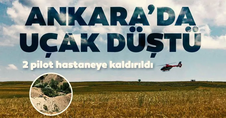 SON DAKİKA! Ankara’da eğitim uçağı düştü