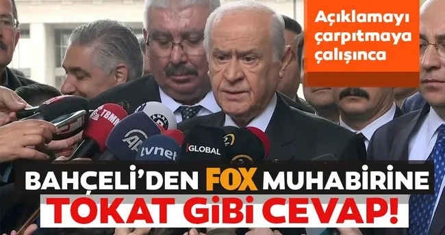 Devlet Bahceli Den Fox Tv Muhabirine Muhtesem Ayar Siz Fox Olarak Her Seyi Yanlis Anliyorsunuz Yine Tilkilik Pesindesiniz Gundem Haberi Gunes