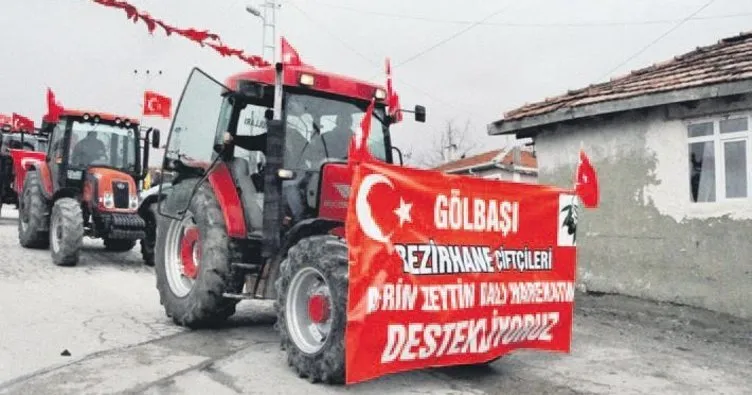 Gölbaşılı çiftçilerden Mehmetçiğe destek