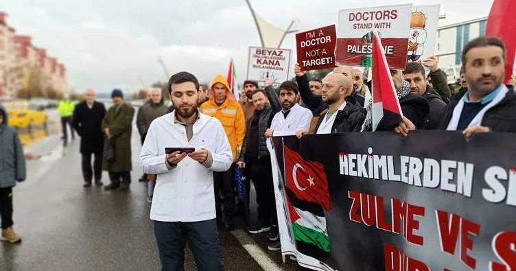 Bingöl’de sağlık çalışanları İsrail’e protesto düzenledi