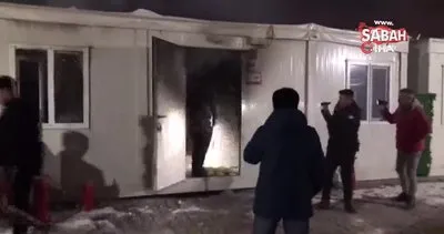 Malatya’da korkutan konteyner yangını! | Video