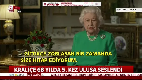 İngiltere'de tarihi olay! Kraliçe, ulusa sesleniş konuşması yaptı! | Video