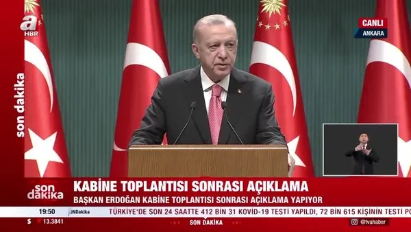 Son dakika: Kabine Toplantısı sona erdi! Başkan Recep Tayyip Erdoğan'dan önemli açıklamalar | Video