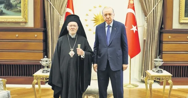 Cumhurbaşkanı Erdoğan Bartholomeos’u kabul etti