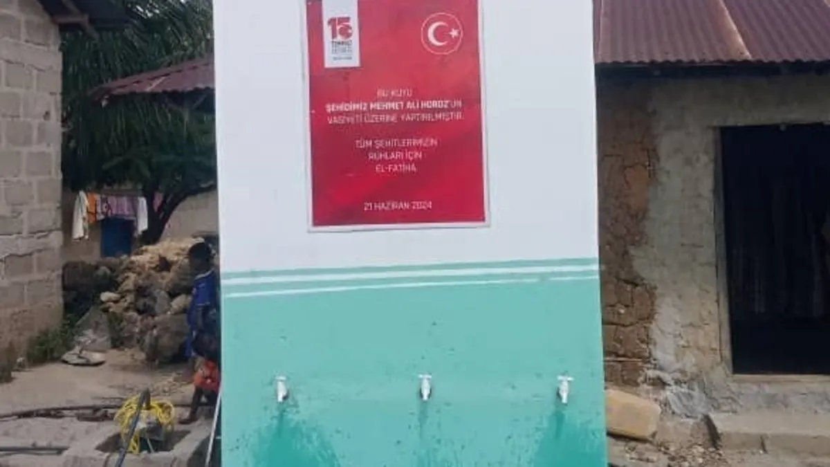 15 Temmuz Derneği, şehit Mehmet Ali Horoz’un vasiyetini yerine getirdi... İsmi Afrika’daki su kuyusunda yaşayacak