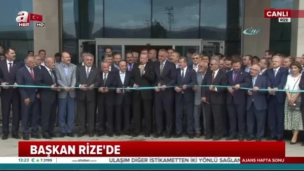 Cumhurbaşkanı Erdoğan, Rize'de açılışa katıldı