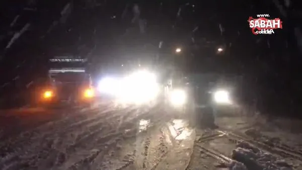 Antalya-Konya karayolu yoğun kar yağışı nedeniyle trafiğe kapandı