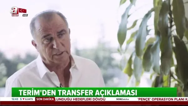 Galatasaray Teknik Direktörü Fatih Terim'den flaş transfer açıklaması!