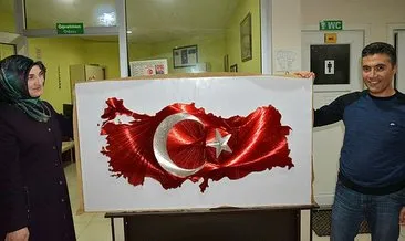 Filografi ile Türk Bayrağı yaptı