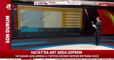 Son dakika: Hatay'da art arda deprem! 4.7 şiddetinde deprem oldu! | Video