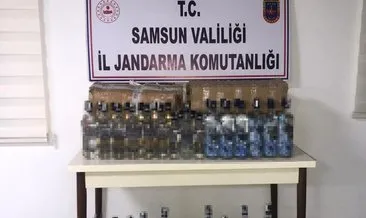 Samsun'da 251 şişe sahte bandrollü içki ele geçirildi #samsun