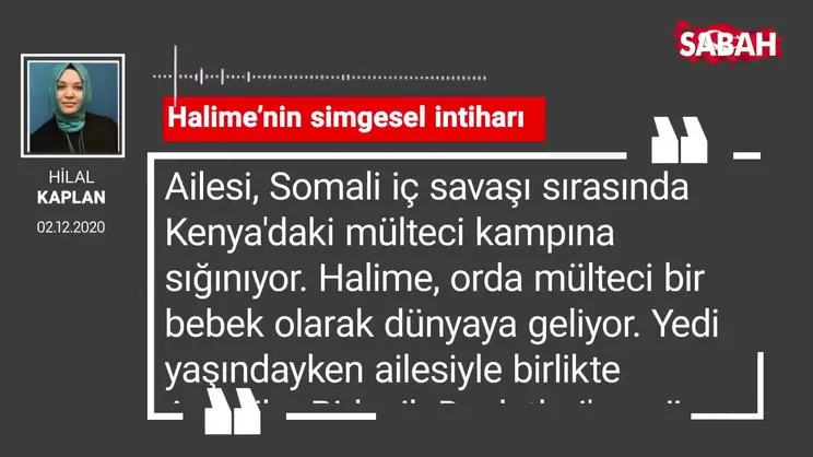 Hilal Kaplan 'Halime’nin simgesel intiharı'