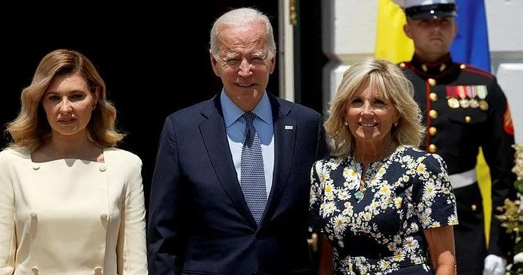 Zelenskiy’nin eşi Beyaz Saray’da çiçeklerle karşılandı