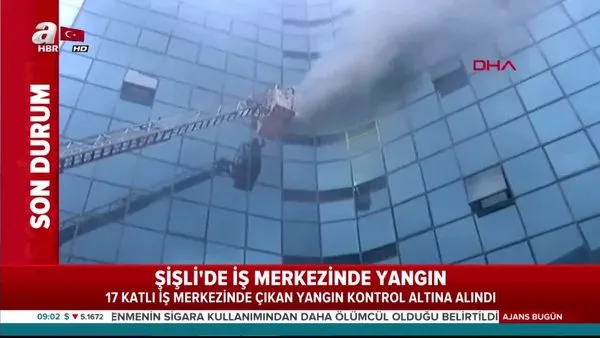 İstanbul Mecidiyeköy'de iş merkezinde yangın