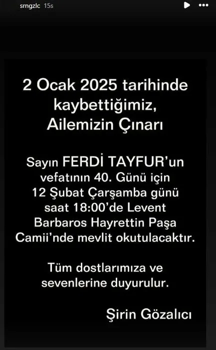 Yeğeni Şirin Gözalıcı paylaştı! Ferdi Tayfur vefatının 40. gününde böyle anılacak...