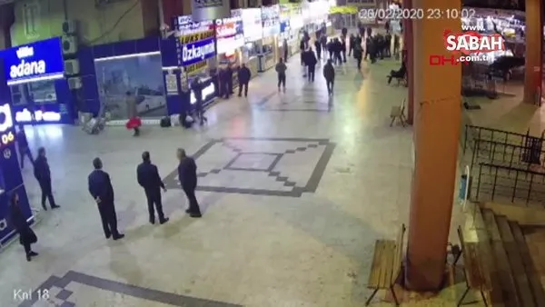 Adana otogarında, 3 kişinin yaralandığı silahlı valiz kavgası güvenlik kamerasında | Video