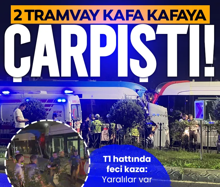 Zeytinburnu’nda iki tramvay çarpıştı! Yaralılar var