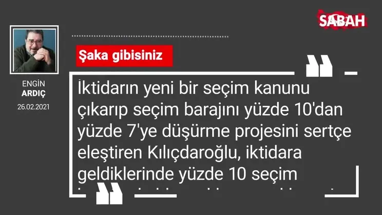 Engin Ardıç | Şaka gibisiniz