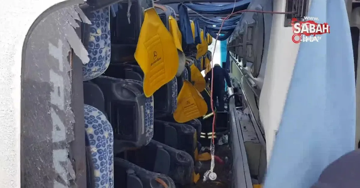 son dakika kayseri de otobus kazasi cok sayida yarali var video