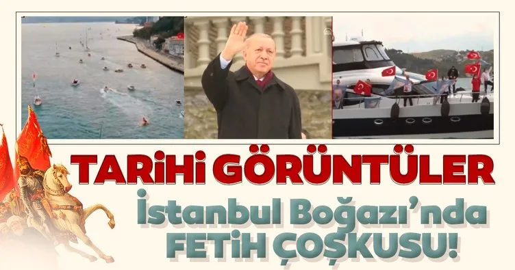 Son dakika! İstanbul’da fetih coşkusu! Milli sporcular ve gençler Başkan Erdoğan’ı selamladı...