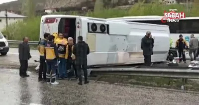 Sivas’ta otobüs kazası: 8 yaralı | Video