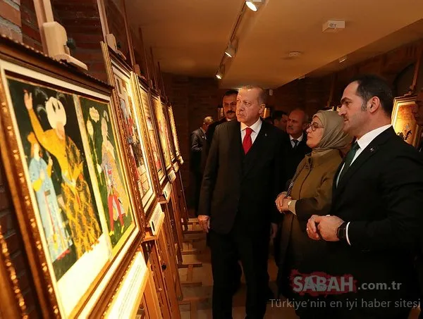 Başkan Erdoğan Minyatürlerle Osmanlı Devri Türk Okçuluğu sergisini ziyaret etti