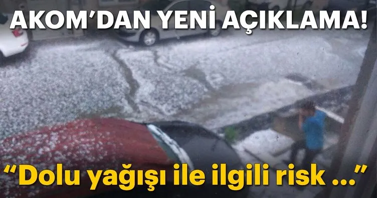 AKOM’dan İstanbul için son dakika hava durumu açıklaması: Meteoroloji konusunda dolu yağışı ile ilgili risk en aza inmiştir