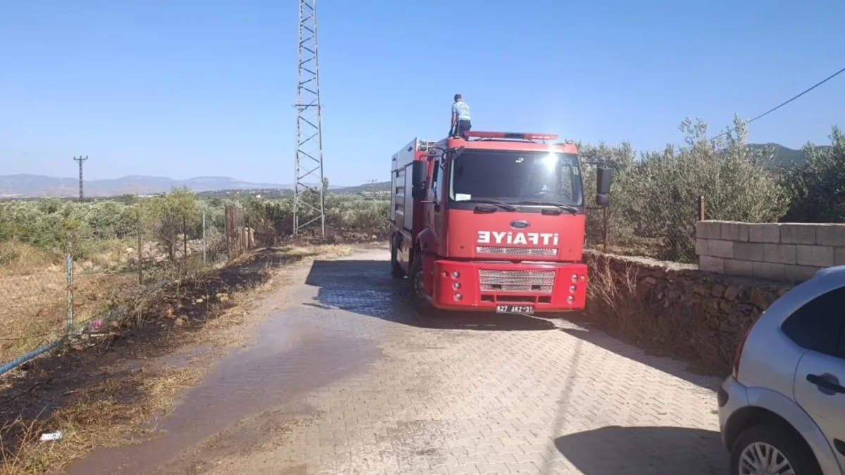Gaziantep’te zeytinlik alanda çıkan yangın söndürüldü