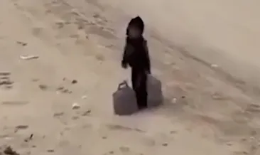 Maymun kadar konuşulmayan Gazzeli çocuk: Kendinden ağır yükleri taşımak için mücadele etti