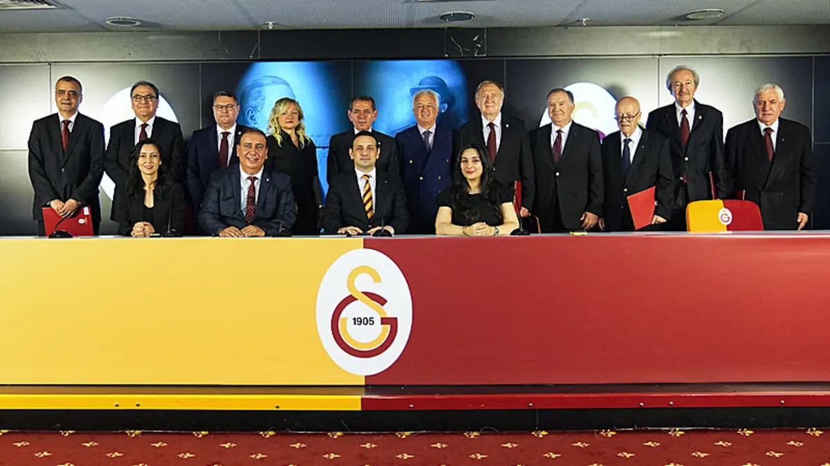 Galatasaray genel kurul toplantısından bir görünüm