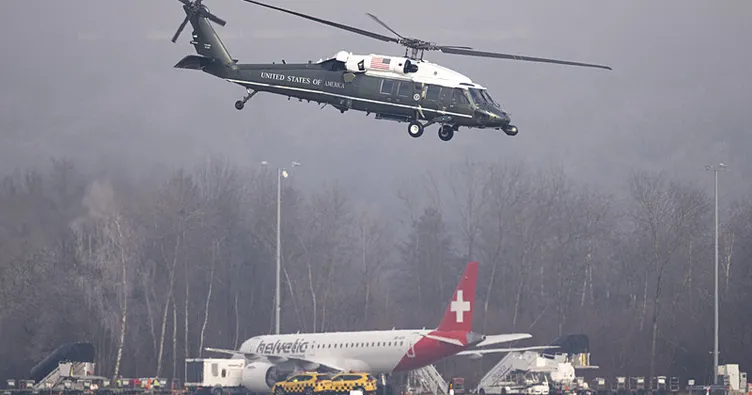 Trump’ın helikopteri Davos’ta