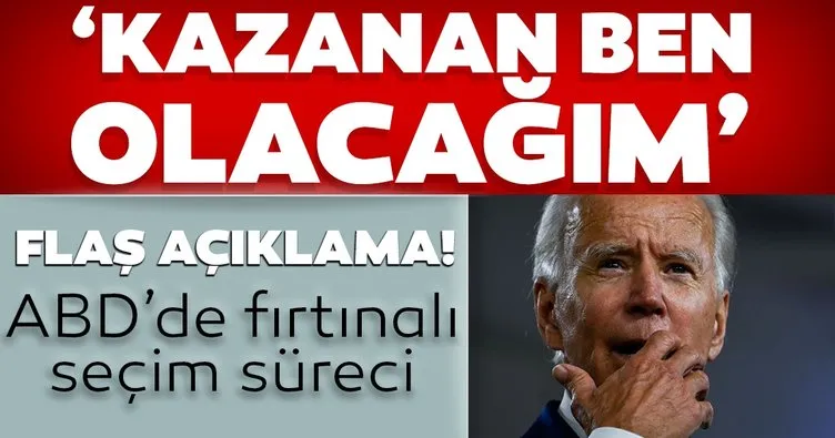 Son dakika: ABD'de Demokrat aday Joe Biden'dan yeni açıklama! Kazanan ben olacağım