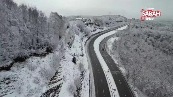 Zonguldak'ta kar manzaraları mest etti | Video