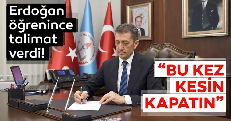 Erdoğan’dan MEB’e ‘çakma dershane’ talimatı
