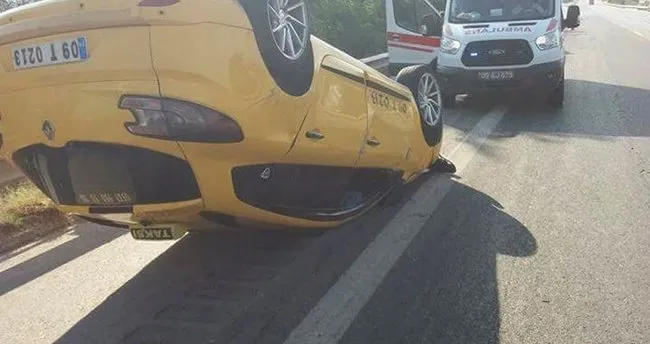 Yolcu Almaya Yetisen Taksi Takla Atti En Son Haber