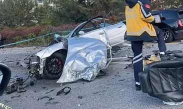 Ankara'da feci kaza! İki otomobil çarpıştı: 1 ölü, 1'i ağır 2 yaralı #ankara