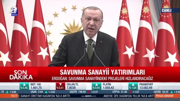 Başkan Erdoğan: HİSAR-A+ füzemizin seri üretimi hayırlı olsun