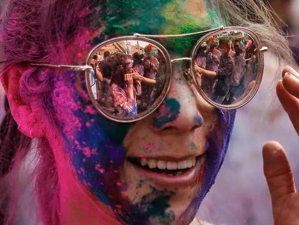 Nepal'de Holi festivali