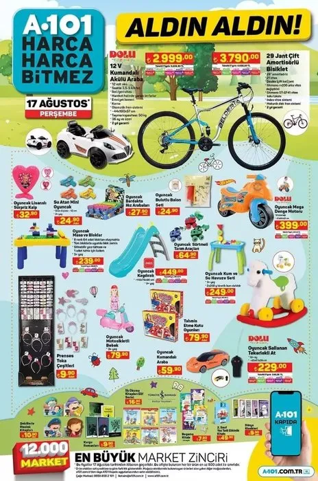 A101 AKTÜEL 17 Ağustos kataloğu | A101 aktüel kataloğunda bu hafta elektrikli bisiklet ve beyaz eşyalar satışa çıkıyor!