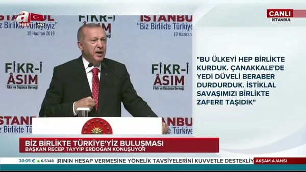 Başkan Erdoğan'dan net mesaj: Hiç kimse bizi bölemez!