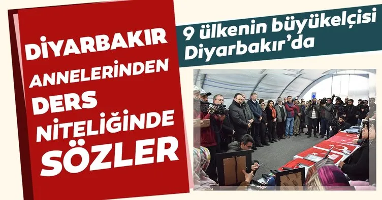 9 ülkenin büyükelçisinden Diyarbakır annelerine ziyaret