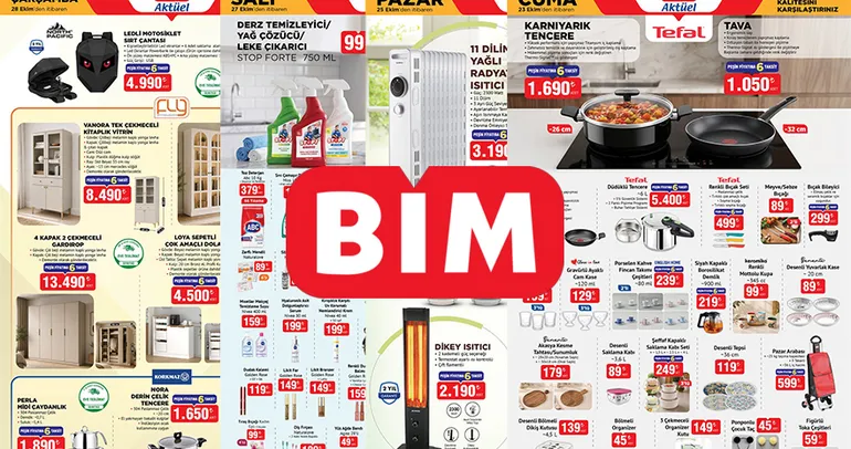 BİM aktüel 23-25-27-28 Ekim 2026 kataloğu: Düdüklü tencere, sahan... Bu hafta BİM’de neler var?