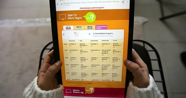 EBA ders tekrar saatleri ilkokul, ortaokul ve lise! EBA TV ...