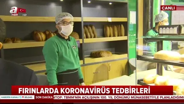 Fırınlarda koronavirüs tedbirleri... Müşteri ekmeğe temas etmeyecek | Video