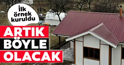 Elazığ depreminin ana merkezi olan Çevrimtaş köyüne ilk ‘örnek ev’ kuruldu
