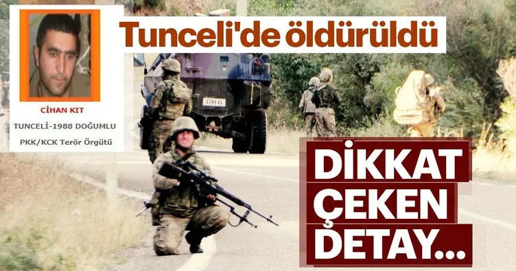 Tunceli’de öldürülen teröristin boynundan haç çıktı