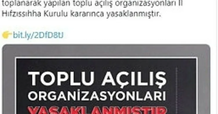 Sivas’ta toplu açılışlar yasaklandı