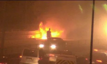 15 Temmuz Şehitler Köprüsü’nde otomobil alev alev yandı