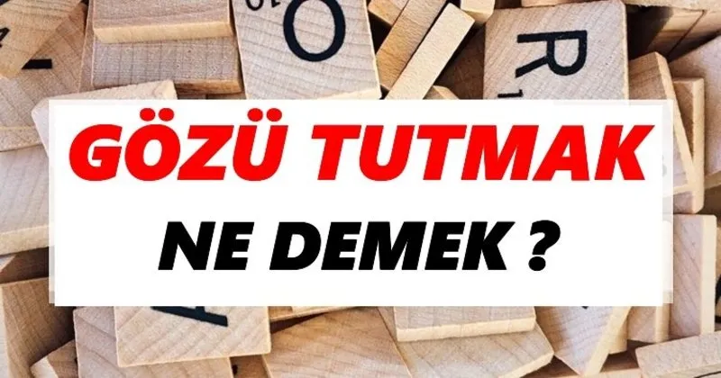 gozu tutmak ne demek tdk ya gore gozu tutmak sozluk anlami nedir tdk anlami haberleri